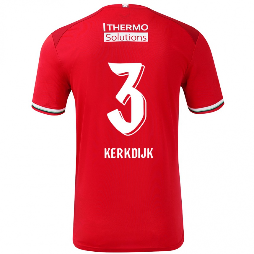 Mujer Fútbol Camiseta Danique Kerkdijk #3 Rojo Blanco 1ª Equipación 2024/25 Perú