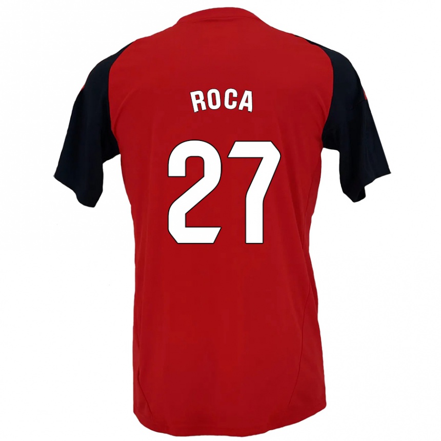 Mujer Fútbol Camiseta Joel Roca #27 Rojo Negro 1ª Equipación 2024/25 Perú