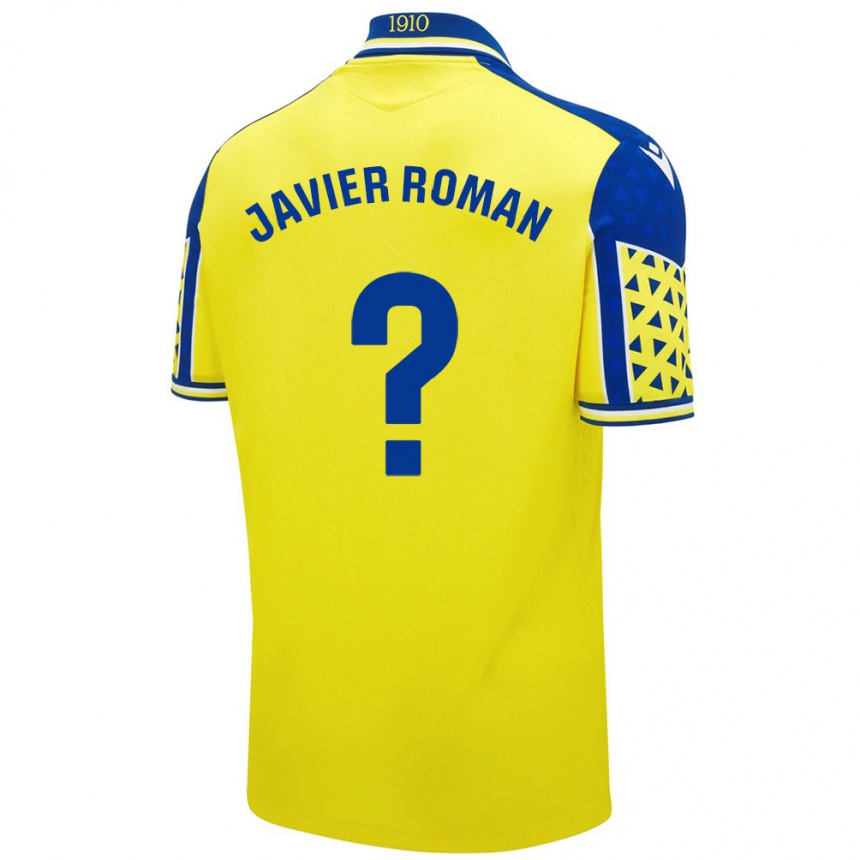 Mujer Fútbol Camiseta José Javier Román #0 Amarillo Azul 1ª Equipación 2024/25 Perú