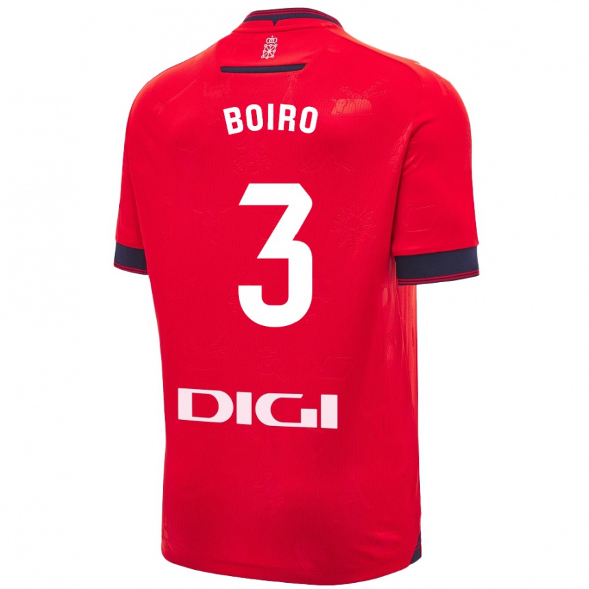 Mujer Fútbol Camiseta Adama Boiro #3 Rojo Blanco 1ª Equipación 2024/25 Perú