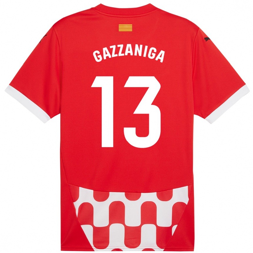 Mujer Fútbol Camiseta Paulo Gazzaniga #13 Rojo Blanco 1ª Equipación 2024/25 Perú