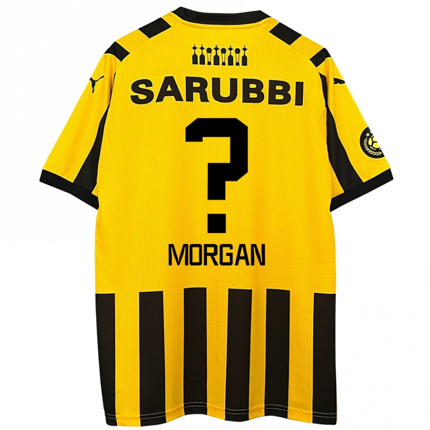 Mujer Fútbol Camiseta Kevin Morgan #0 Amarillo Negro 1ª Equipación 2024/25 Perú