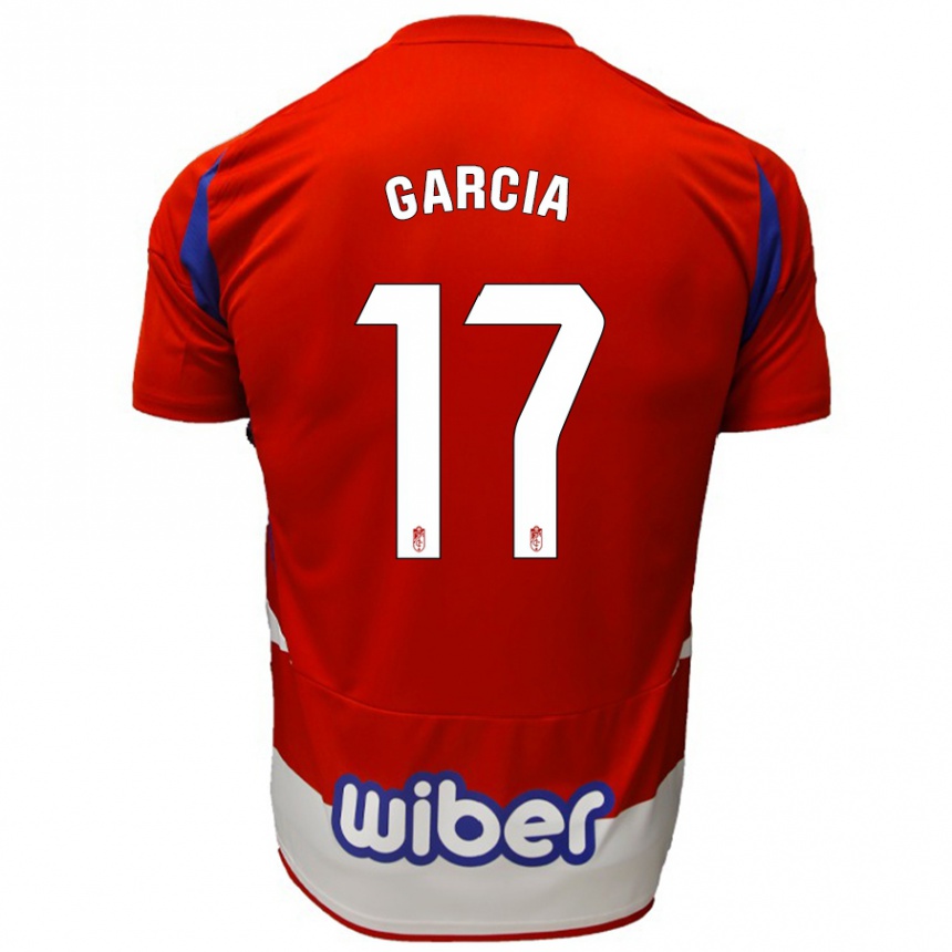 Mujer Fútbol Camiseta Naima García #17 Rojo Blanco Azul 1ª Equipación 2024/25 Perú