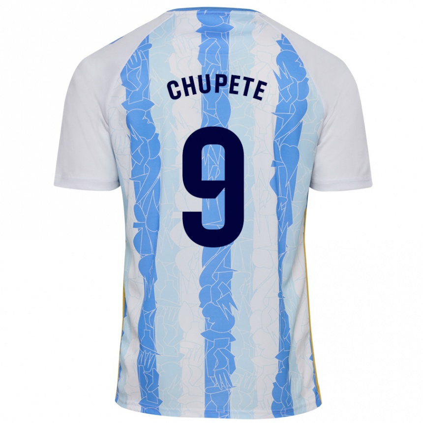 Mujer Fútbol Camiseta Chupete #9 Blanco Azul 1ª Equipación 2024/25 Perú