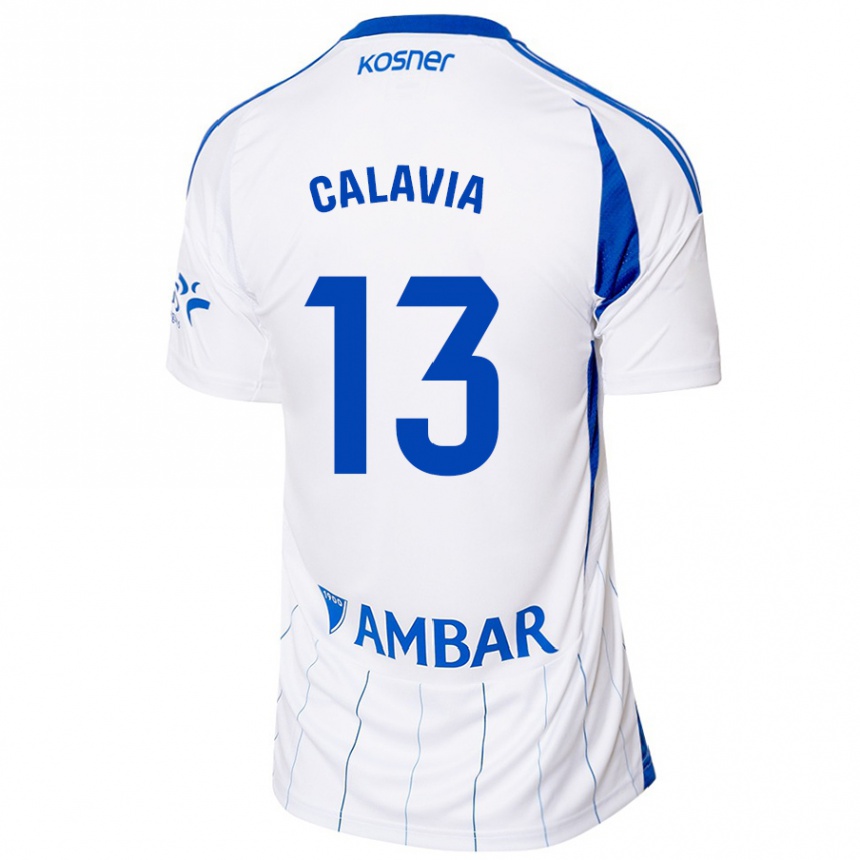 Mujer Fútbol Camiseta Carlos Calavia #13 Rojo Blanco 1ª Equipación 2024/25 Perú