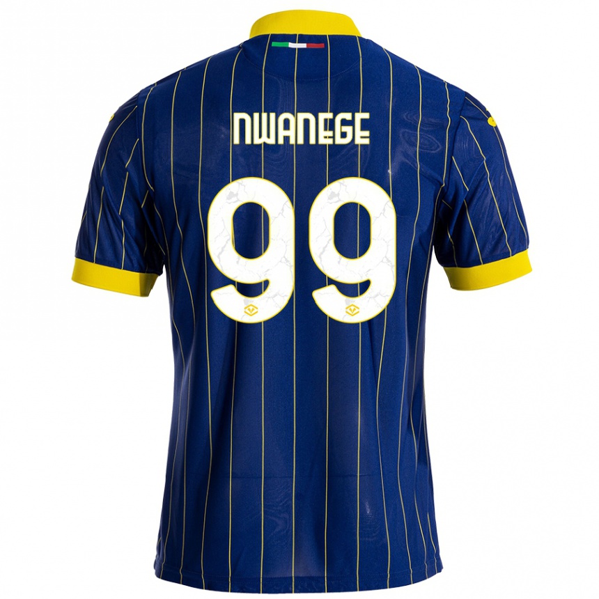 Mujer Fútbol Camiseta Karlson Nwanege #99 Azul Amarillo 1ª Equipación 2024/25 Perú