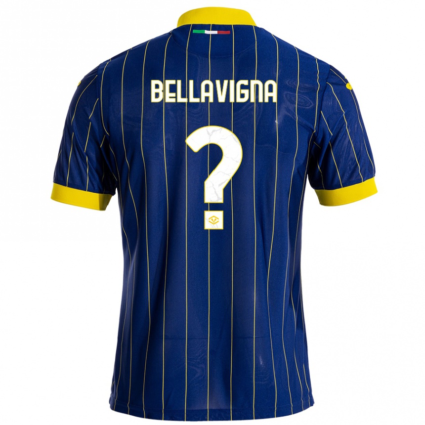 Mujer Fútbol Camiseta Marco Bellavigna #0 Azul Amarillo 1ª Equipación 2024/25 Perú