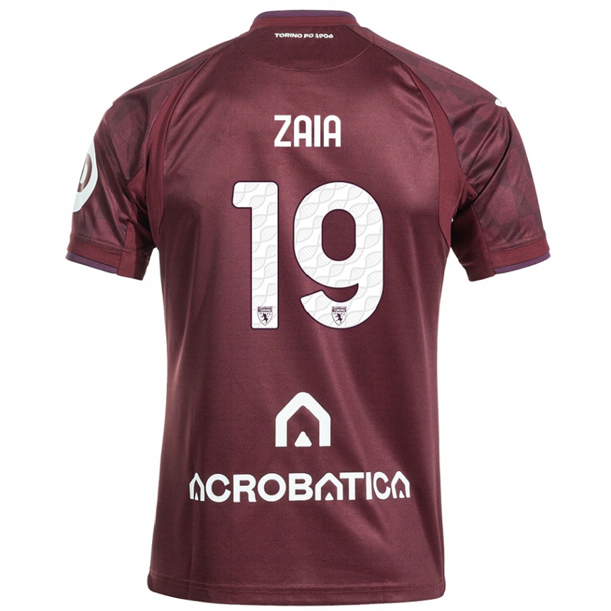 Mujer Fútbol Camiseta Edoardo Zaia #19 Granate Blanco 1ª Equipación 2024/25 Perú