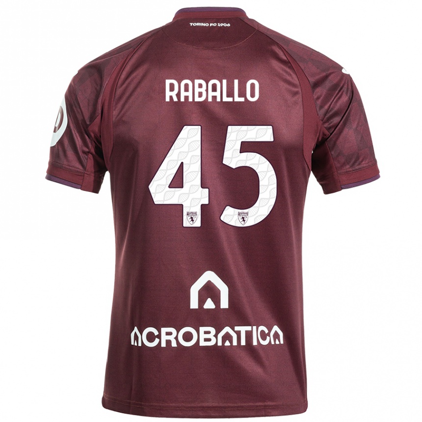 Mujer Fútbol Camiseta Alessio Raballo #45 Granate Blanco 1ª Equipación 2024/25 Perú