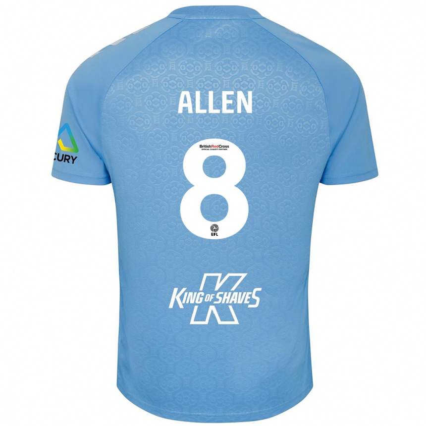 Mujer Fútbol Camiseta Jamie Allen #8 Azul Blanco 1ª Equipación 2024/25 Perú