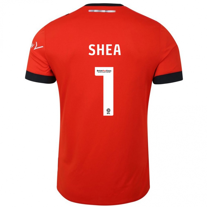 Mujer Fútbol Camiseta James Shea #1 Naranja Negro 1ª Equipación 2024/25 Perú