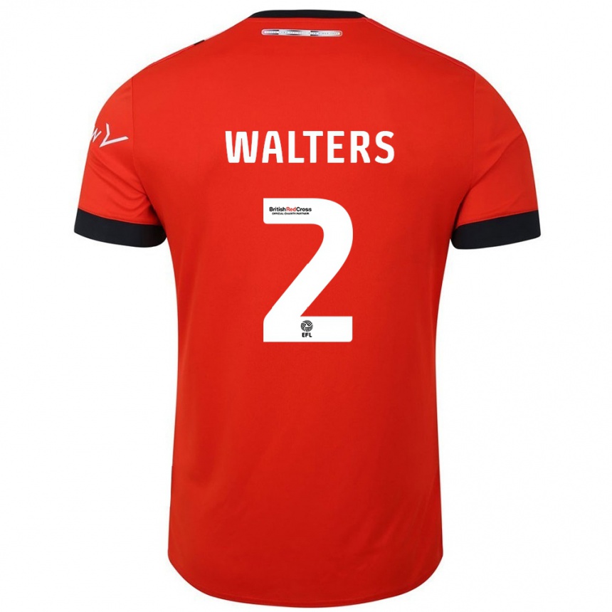 Mujer Fútbol Camiseta Reuell Walters #2 Naranja Negro 1ª Equipación 2024/25 Perú