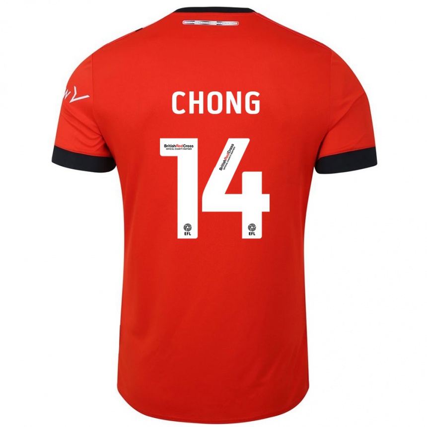 Mujer Fútbol Camiseta Tahith Chong #14 Naranja Negro 1ª Equipación 2024/25 Perú