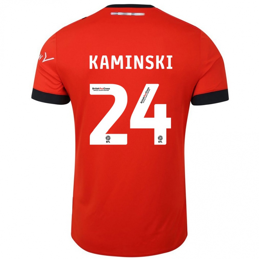 Mujer Fútbol Camiseta Thomas Kaminski #24 Naranja Negro 1ª Equipación 2024/25 Perú