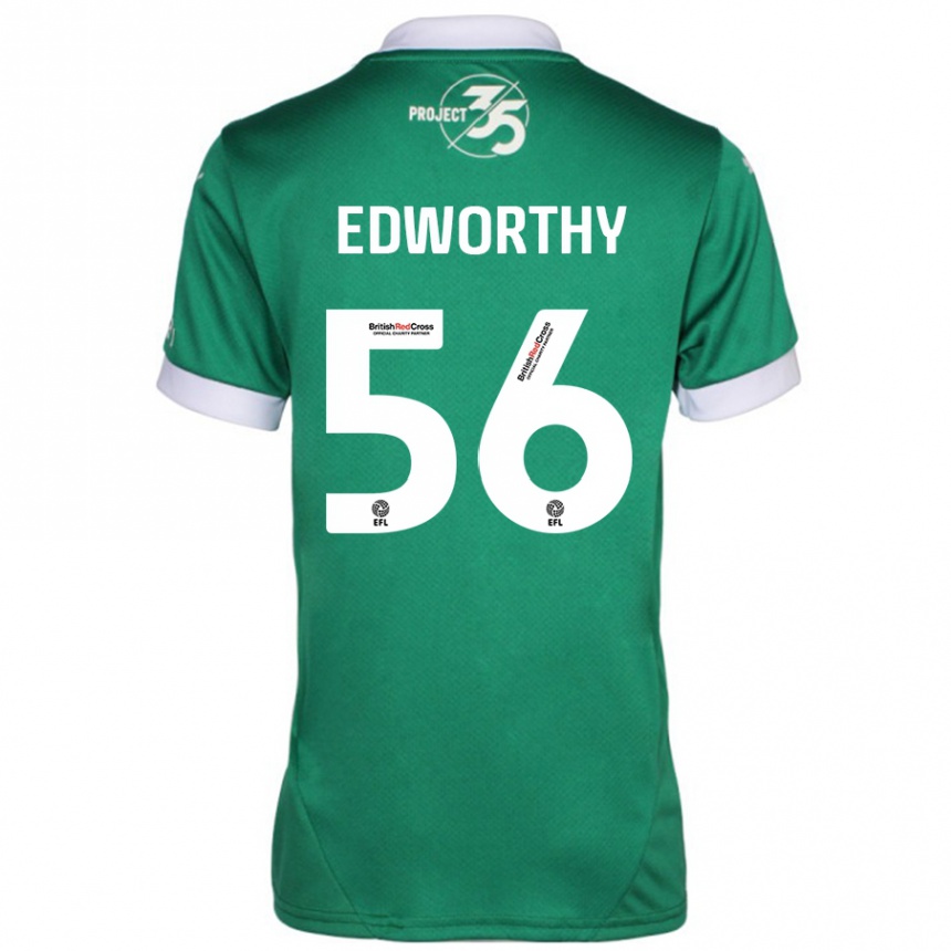 Mujer Fútbol Camiseta Kieran Edworthy #56 Verde Blanco 1ª Equipación 2024/25 Perú