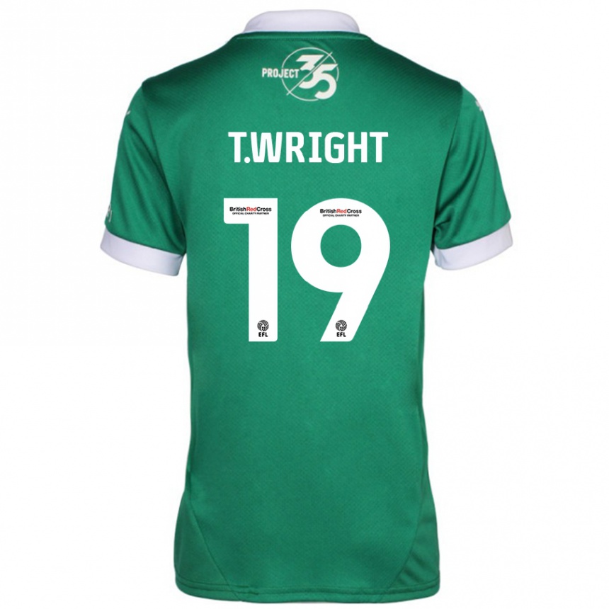 Mujer Fútbol Camiseta Tyreik Wright #19 Verde Blanco 1ª Equipación 2024/25 Perú