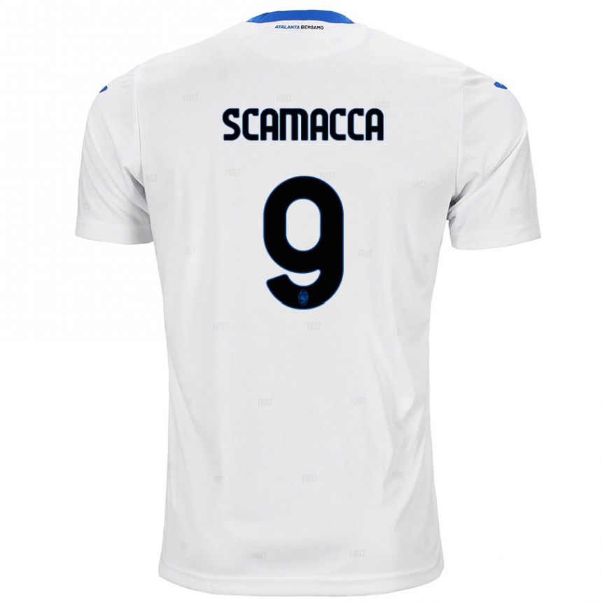 Mujer Fútbol Camiseta Gianluca Scamacca #9 Blanco 2ª Equipación 2024/25 Perú