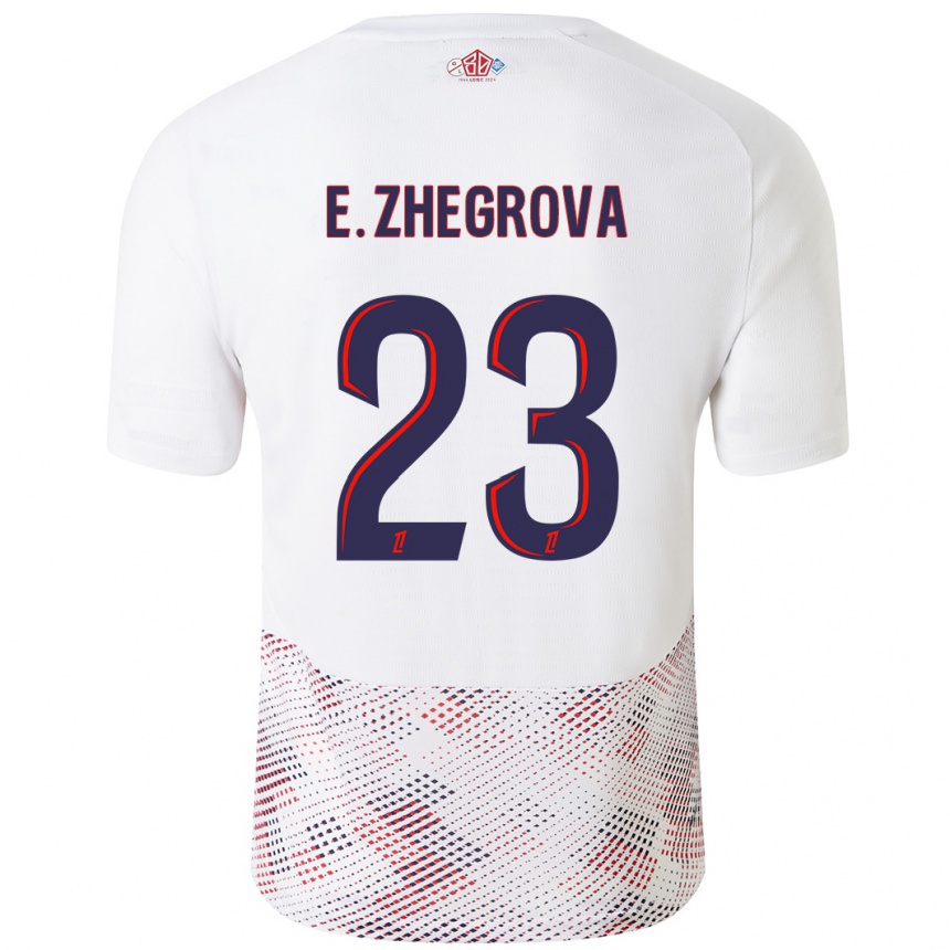 Mujer Fútbol Camiseta Edon Zhegrova #23 Blanco Azul Real 2ª Equipación 2024/25 Perú