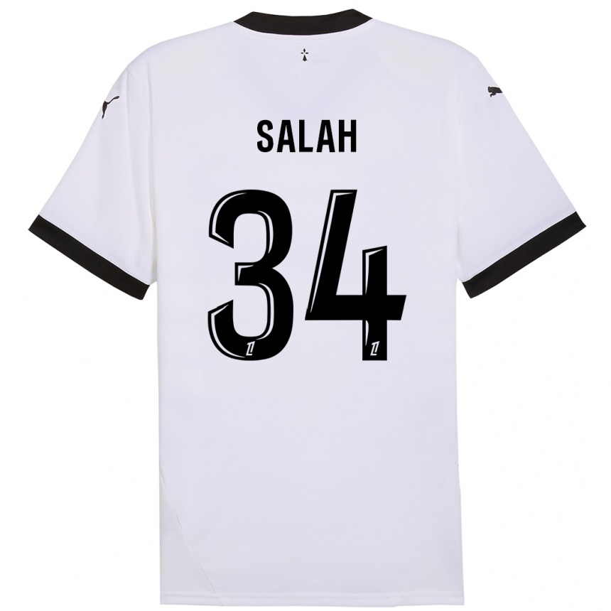 Mujer Fútbol Camiseta Ibrahim Salah #34 Blanco Negro 2ª Equipación 2024/25 Perú