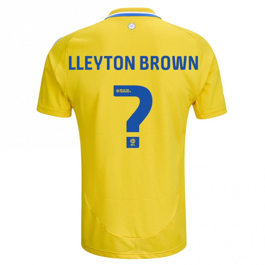 Mujer Fútbol Camiseta Lleyton Brown #0 Amarillo Azul 2ª Equipación 2024/25 Perú