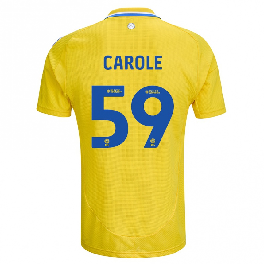 Mujer Fútbol Camiseta Keenan Carole #59 Amarillo Azul 2ª Equipación 2024/25 Perú