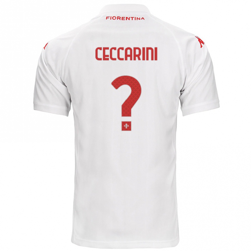 Mujer Fútbol Camiseta Mattia Ceccarini #0 Blanco 2ª Equipación 2024/25 Perú