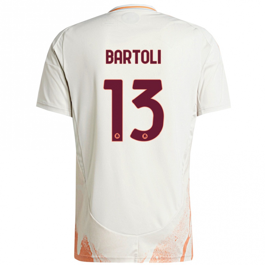 Mujer Fútbol Camiseta Elisa Bartoli #13 Crema Blanco Naranja 2ª Equipación 2024/25 Perú