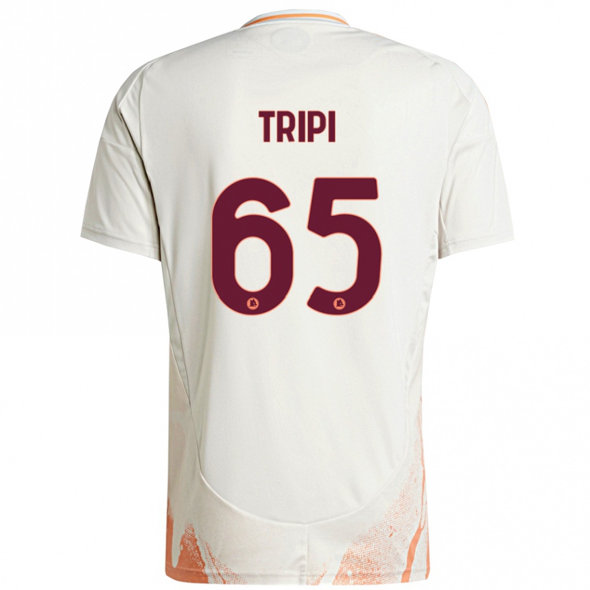 Mujer Fútbol Camiseta Filippo Tripi #65 Crema Blanco Naranja 2ª Equipación 2024/25 Perú