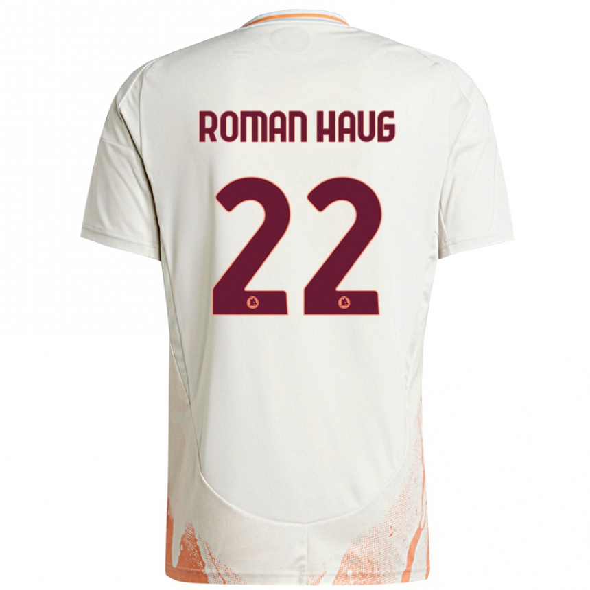 Mujer Fútbol Camiseta Sophie Roman Haug #22 Crema Blanco Naranja 2ª Equipación 2024/25 Perú