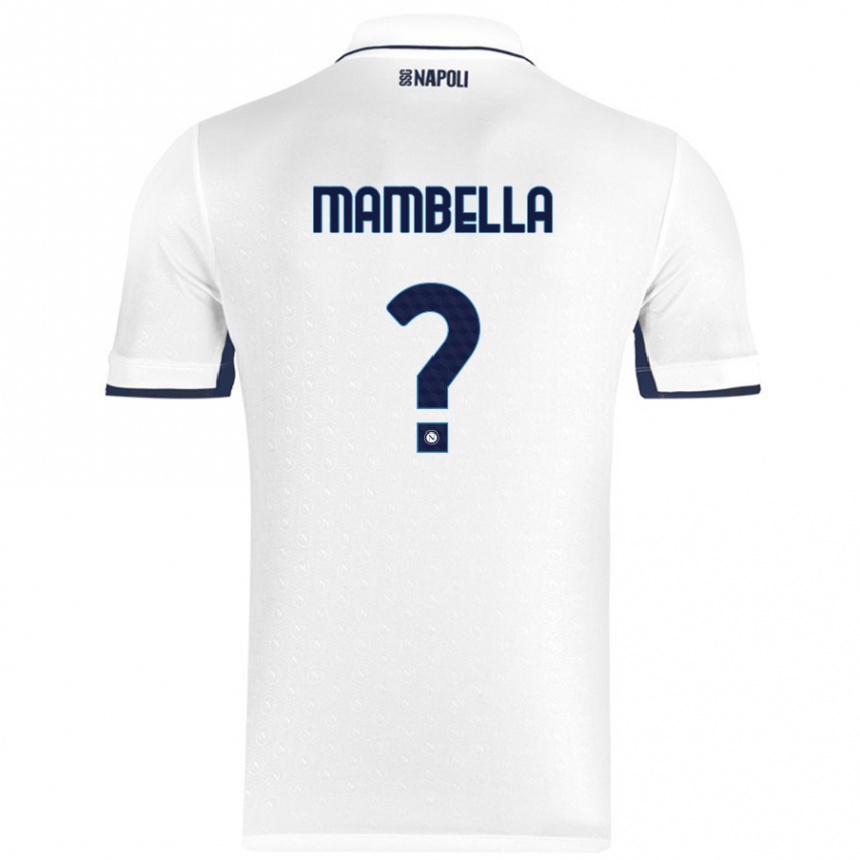 Mujer Fútbol Camiseta Andrea Mambella #0 Blanco Azul Real 2ª Equipación 2024/25 Perú