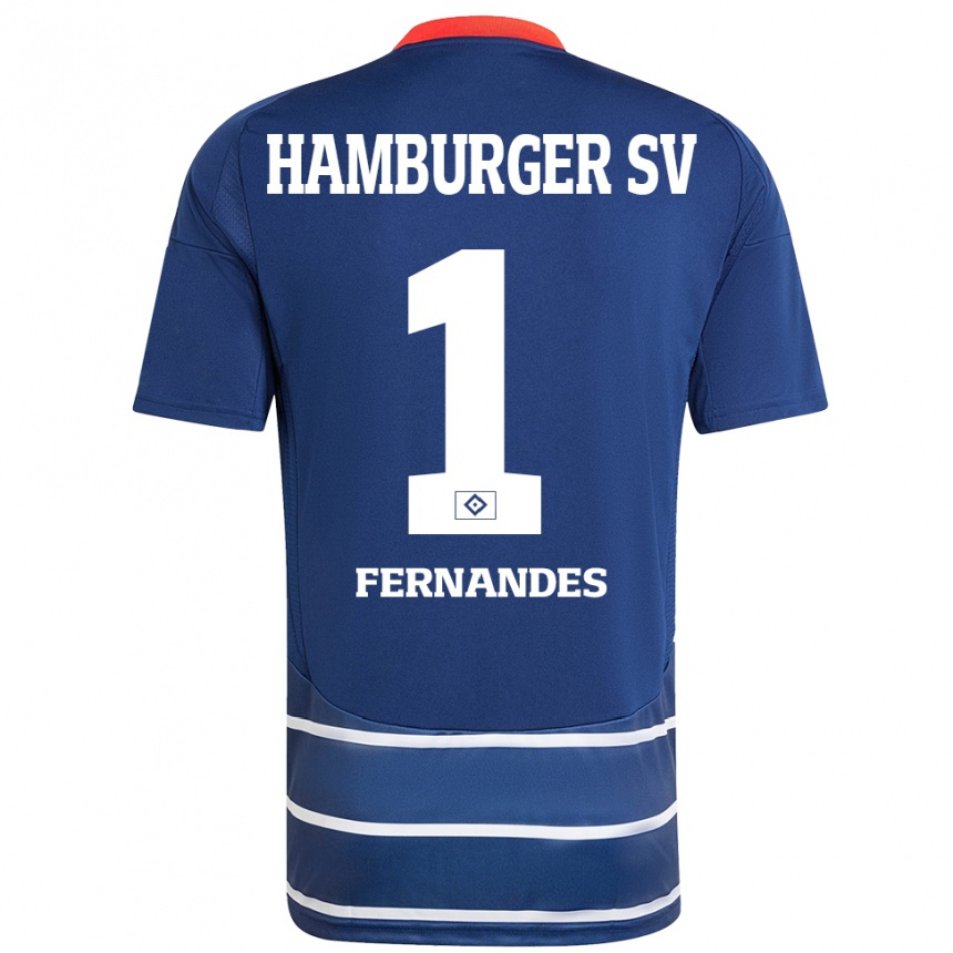 Mujer Fútbol Camiseta Daniel Heuer Fernandes #1 Azul Oscuro 2ª Equipación 2024/25 Perú