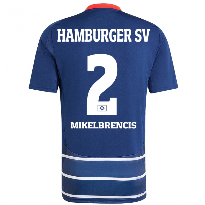 Mujer Fútbol Camiseta William Mikelbrencis #2 Azul Oscuro 2ª Equipación 2024/25 Perú