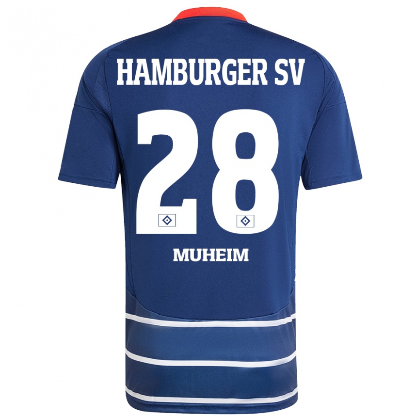 Mujer Fútbol Camiseta Miro Muheim #28 Azul Oscuro 2ª Equipación 2024/25 Perú