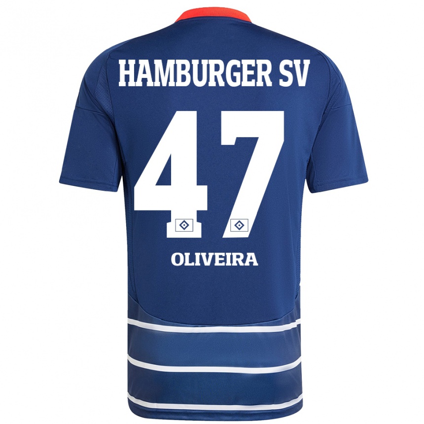 Mujer Fútbol Camiseta Nicolas Oliveira #47 Azul Oscuro 2ª Equipación 2024/25 Perú