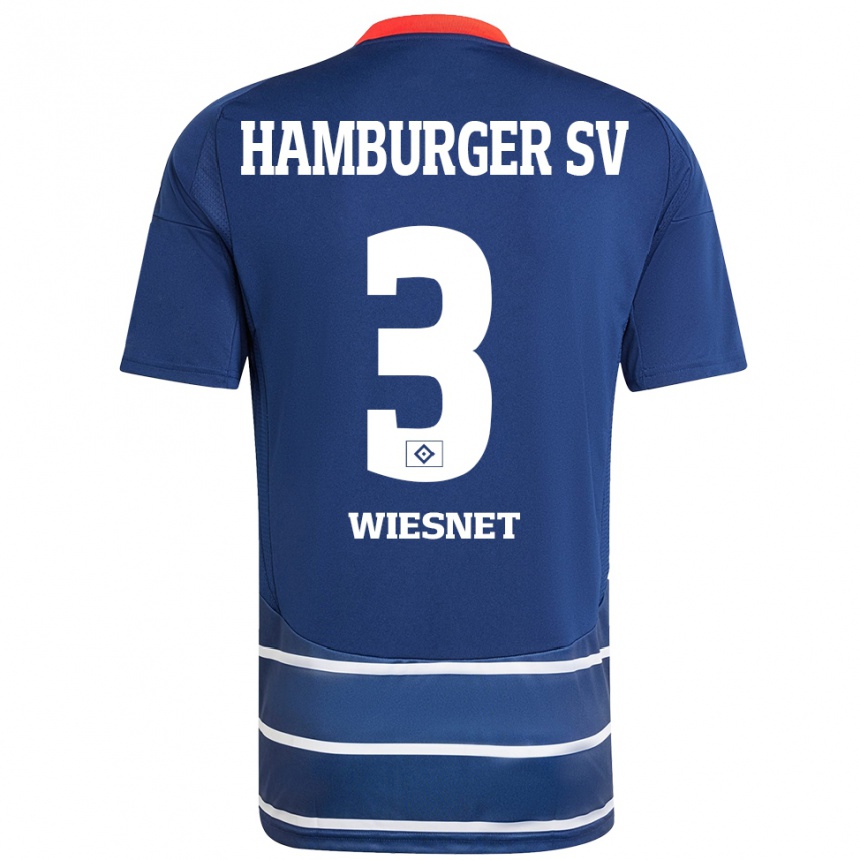 Mujer Fútbol Camiseta Melvin Wiesnet #3 Azul Oscuro 2ª Equipación 2024/25 Perú