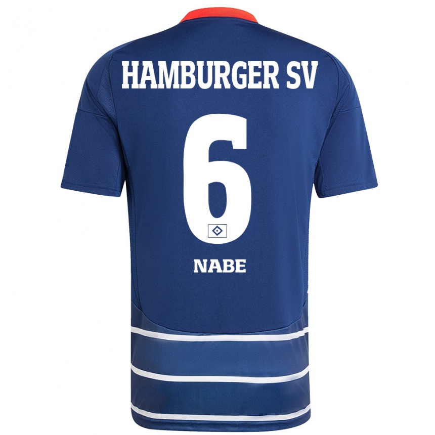 Mujer Fútbol Camiseta Jamal Nabe #6 Azul Oscuro 2ª Equipación 2024/25 Perú