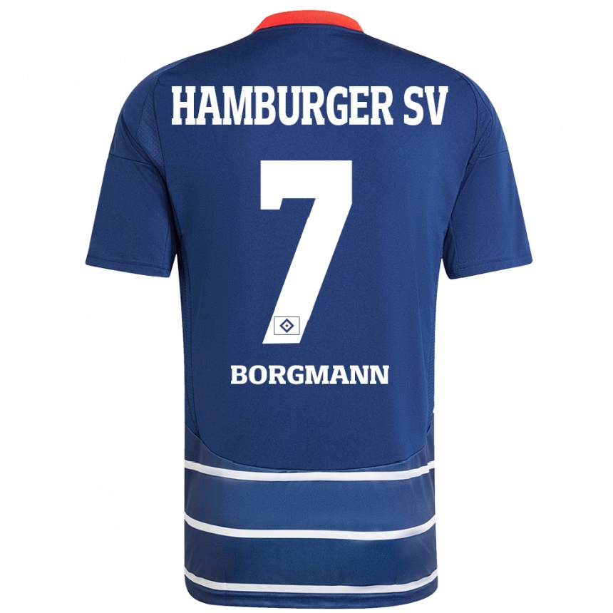 Mujer Fútbol Camiseta Marcus Borgmann #7 Azul Oscuro 2ª Equipación 2024/25 Perú