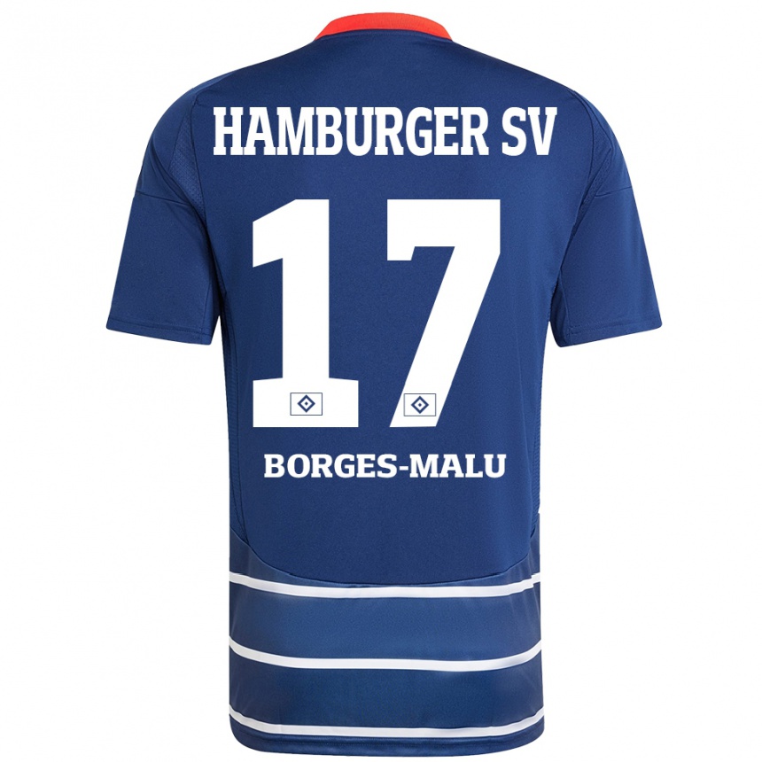 Mujer Fútbol Camiseta Louis Borges-Malu #17 Azul Oscuro 2ª Equipación 2024/25 Perú