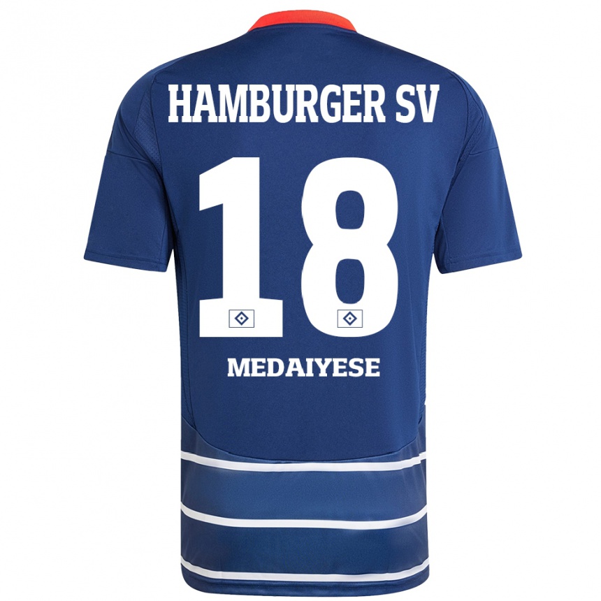 Mujer Fútbol Camiseta Olamide Medaiyese #18 Azul Oscuro 2ª Equipación 2024/25 Perú