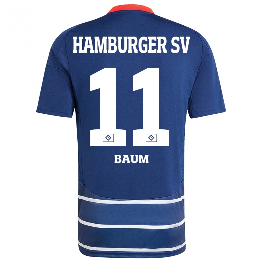 Mujer Fútbol Camiseta Lisa Baum #11 Azul Oscuro 2ª Equipación 2024/25 Perú