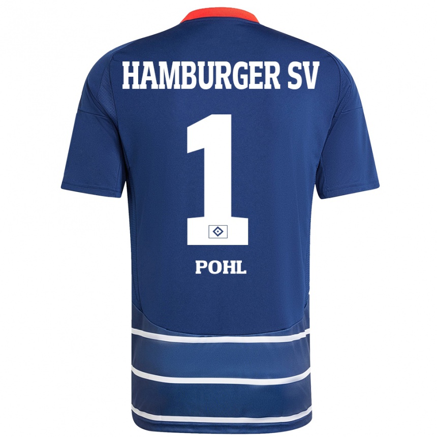 Mujer Fútbol Camiseta Christina Pohl #1 Azul Oscuro 2ª Equipación 2024/25 Perú