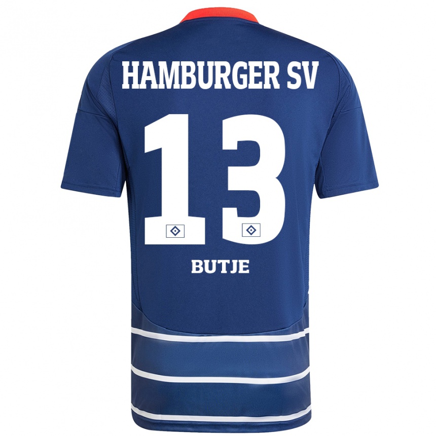 Mujer Fútbol Camiseta Sophie Bütje #13 Azul Oscuro 2ª Equipación 2024/25 Perú