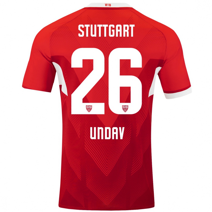 Mujer Fútbol Camiseta Deniz Undav #26 Rojo Blanco 2ª Equipación 2024/25 Perú