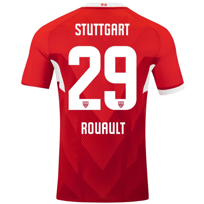 Mujer Fútbol Camiseta Anthony Rouault #29 Rojo Blanco 2ª Equipación 2024/25 Perú