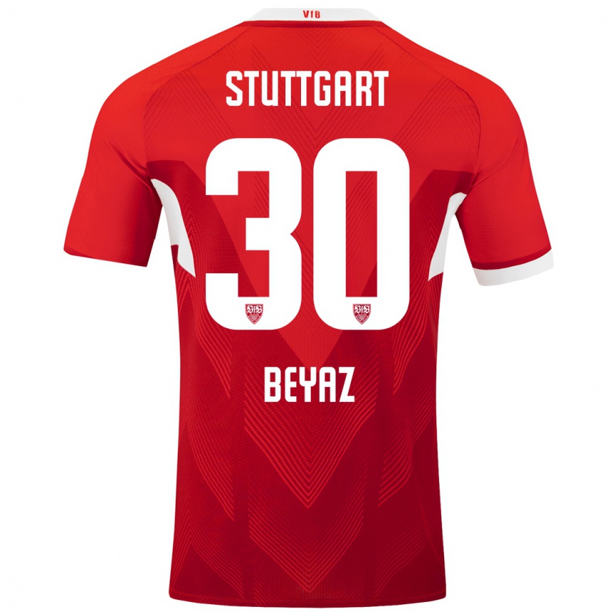 Mujer Fútbol Camiseta Ömer Beyaz #30 Rojo Blanco 2ª Equipación 2024/25 Perú