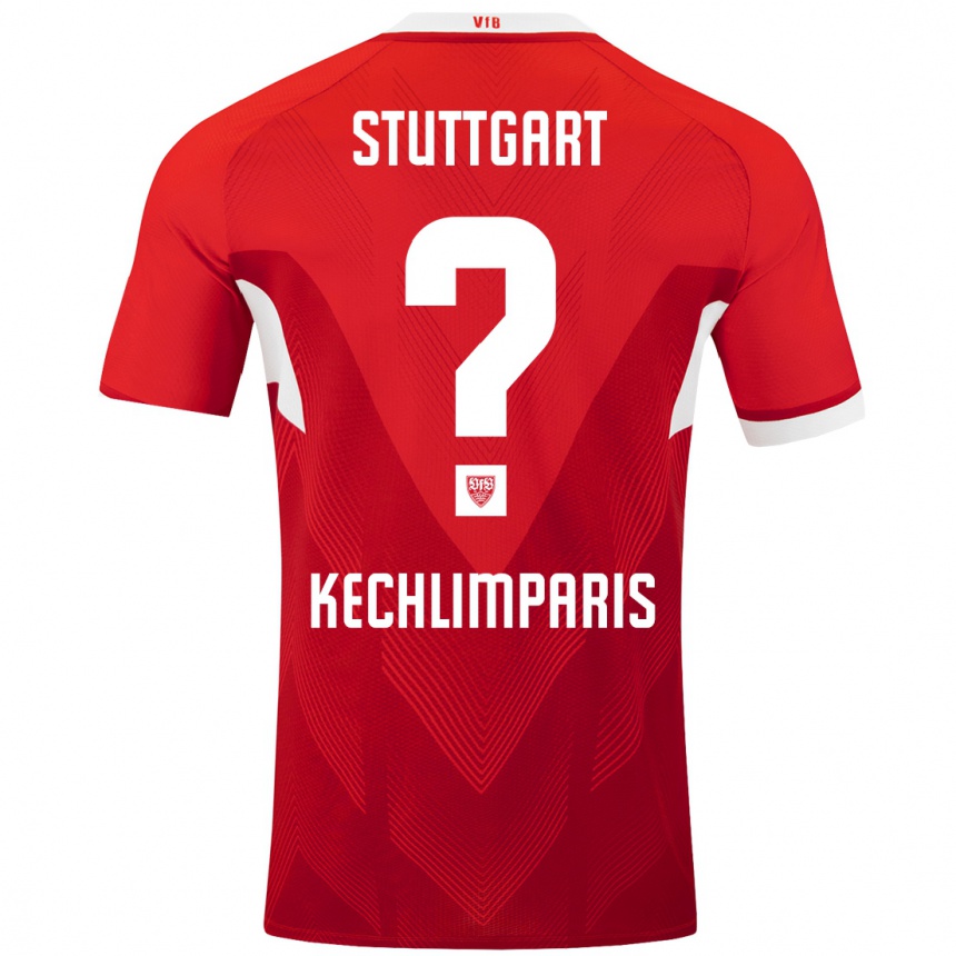 Mujer Fútbol Camiseta Ioannis Kechlimparis #0 Rojo Blanco 2ª Equipación 2024/25 Perú