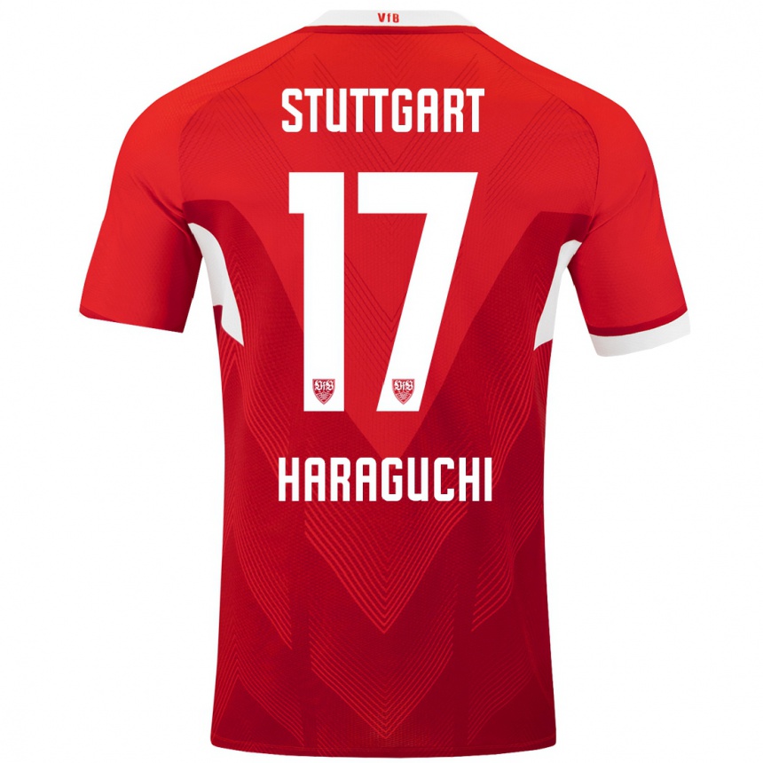 Mujer Fútbol Camiseta Genki Haraguchi #17 Rojo Blanco 2ª Equipación 2024/25 Perú