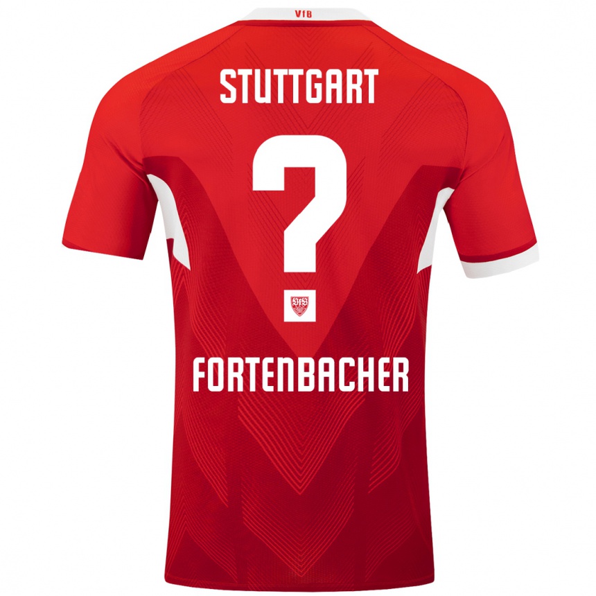 Mujer Fútbol Camiseta Jannik Fortenbacher #0 Rojo Blanco 2ª Equipación 2024/25 Perú