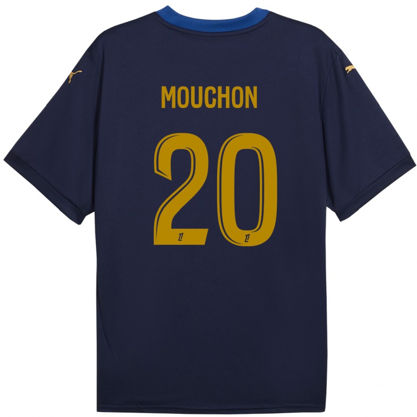 Mujer Fútbol Camiseta Noemie Mouchon #20 Azul Marino Dorado 2ª Equipación 2024/25 Perú