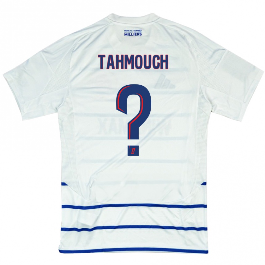 Mujer Fútbol Camiseta Mathieu Tahmouch #0 Blanco Azul 2ª Equipación 2024/25 Perú